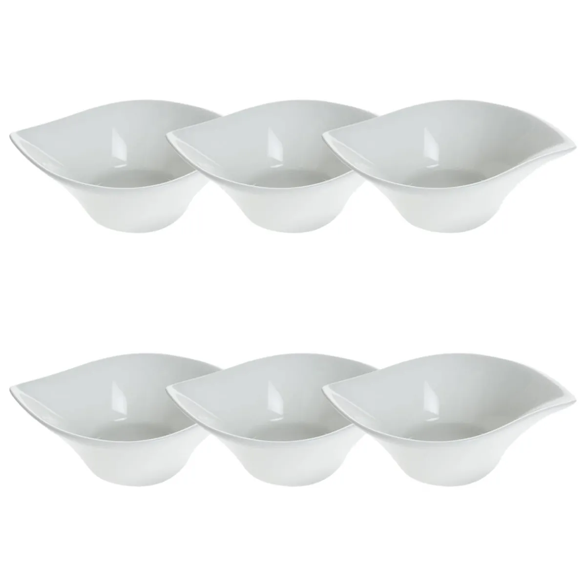 Atmosphera Plats De Service, Présentoirs*Lot de 6 coupelles "Quatre Formes Mini" Marron