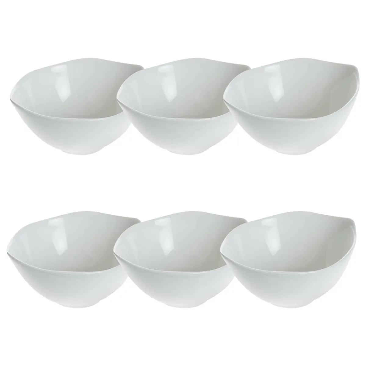 Atmosphera Plats De Service, Présentoirs*Lot de 6 coupelles "Quatre Formes Mini" Marron