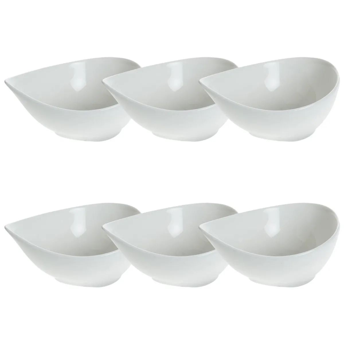 Atmosphera Plats De Service, Présentoirs*Lot de 6 coupelles "Quatre Formes Mini" Marron