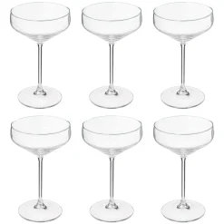 Atmosphera Flûtes*Lot de 6 coupes de champagne  "Nora" Transparent