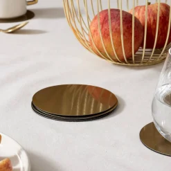Atmosphera Accessoires Vin Et Cocktail*Lot de 6 dessous de verre  "Automne" Noir