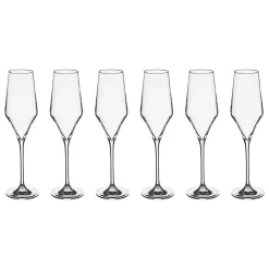 Atmosphera Flûtes*Lot de 6 flûtes  "Clarillo" Transparent