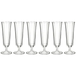 Atmosphera Flûtes*Lot de 6 flûtes  "Julia" Transparent