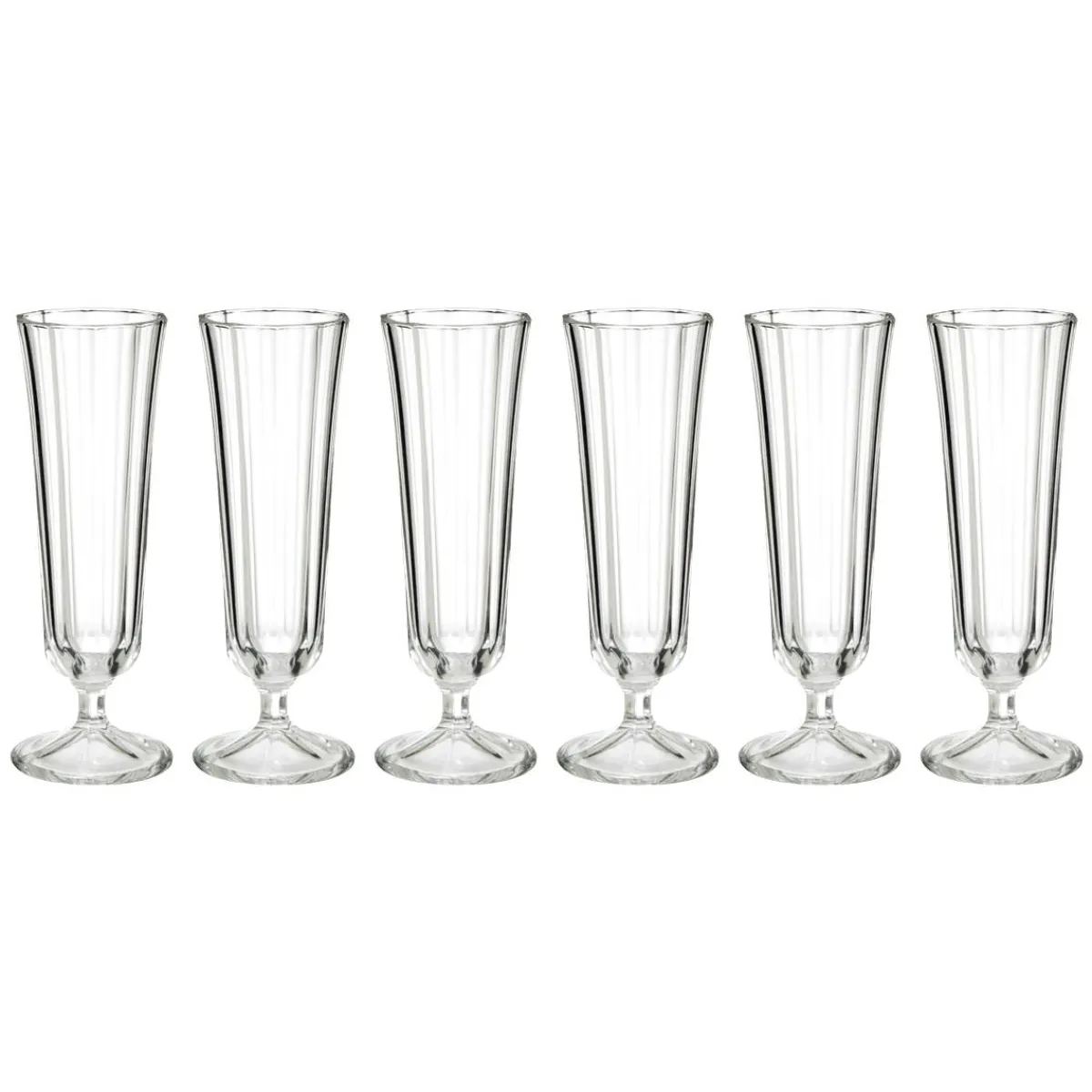 Atmosphera Flûtes*Lot de 6 flûtes "Julia" Transparent