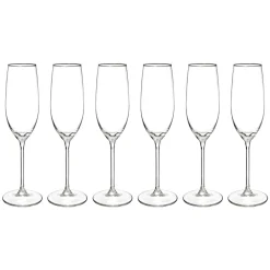 Atmosphera Flûtes*Lot de 6 flûtes  "Lina" Transparent