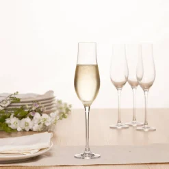 Atmosphera Flûtes*Lot de 6 flûtes  "Oriane" Transparent