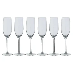 Atmosphera Flûtes*Lot de 6 flûtes  "Orpea" Transparent
