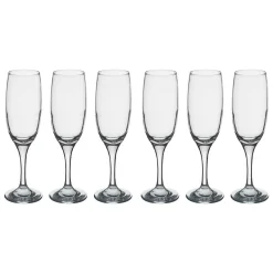 Atmosphera Flûtes*Lot de 6 flûtes  "Paola" Transparent