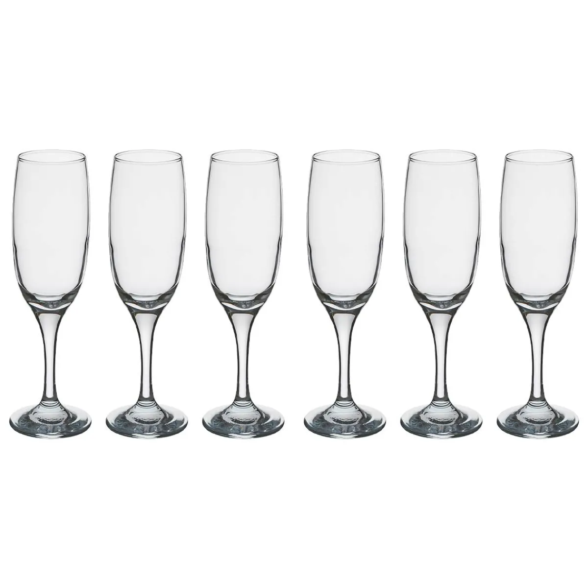 Atmosphera Flûtes*Lot de 6 flûtes "Paola" Transparent