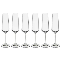 Atmosphera Flûtes*Lot de 6 flûtes "Selenga" Transparent
