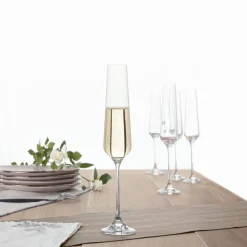 Atmosphera Flûtes*Lot de 6 flûtes  "Selenga" Transparent