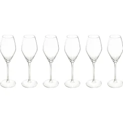 Atmosphera Flûtes*Lot de 6 flûtes  "Silvia" Transparent