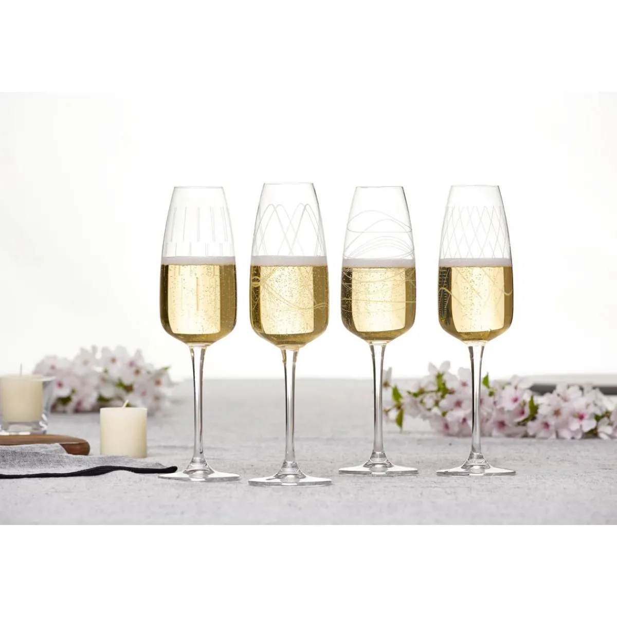 Atmosphera Flûtes*Lot de 4 flûtes "Talia" Transparent