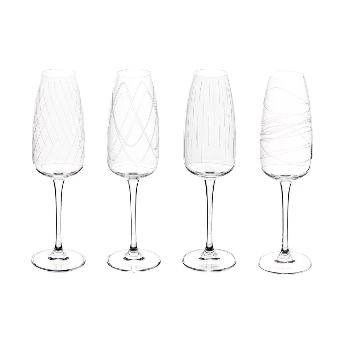 Atmosphera Flûtes*Lot de 4 flûtes "Talia" Transparent