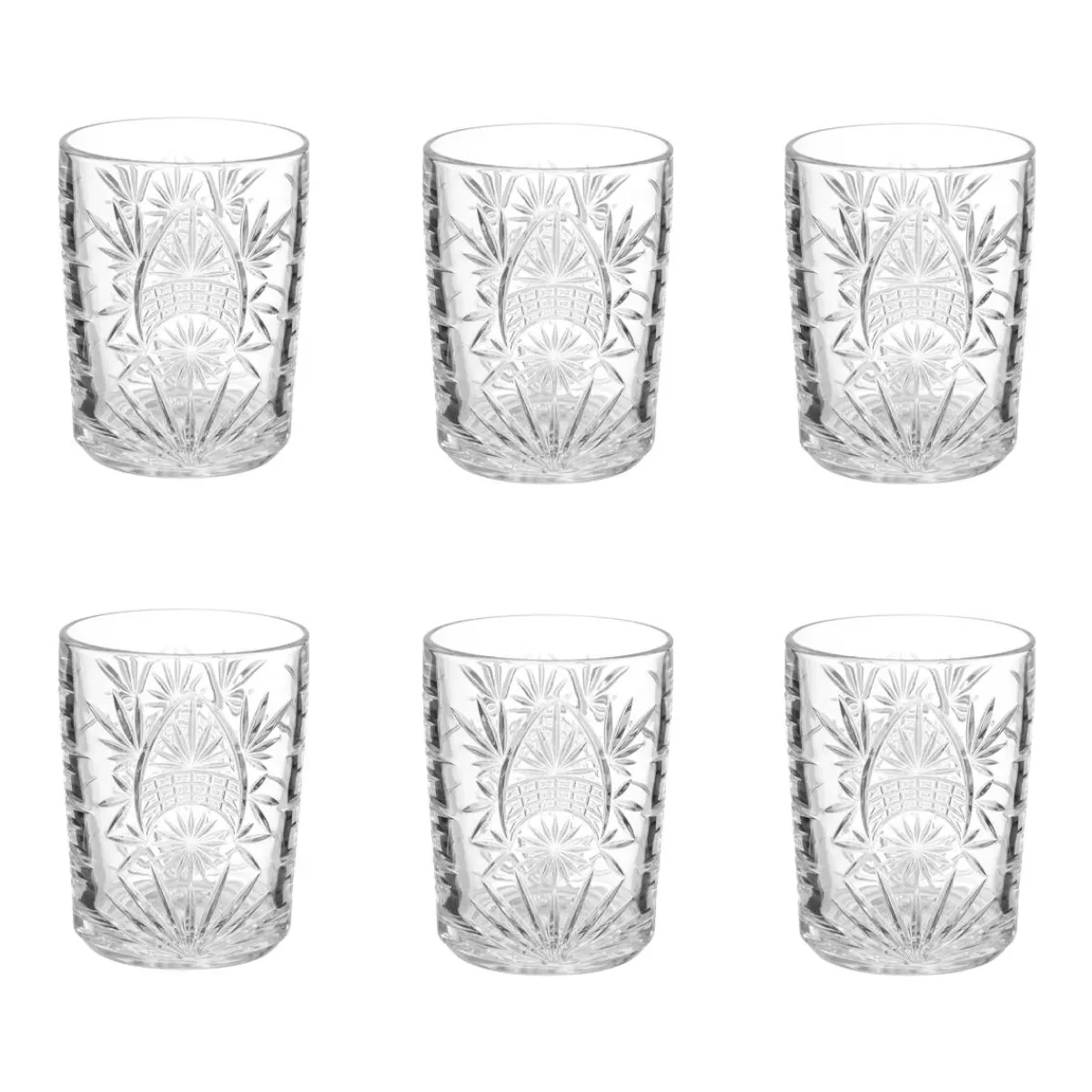 Atmosphera Verres À Eau*Lot de 6 gobelets bas "Ayla" Transparent