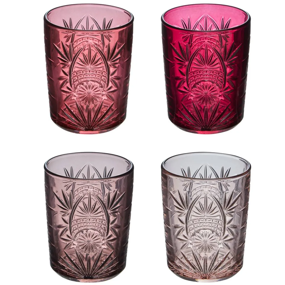 Atmosphera Verres À Eau*Lot de 4 gobelets bas "Ayla" Transparent