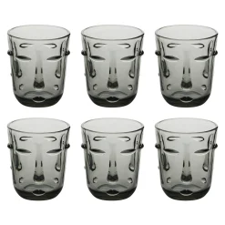 Atmosphera Verres À Eau*Lot de 6 gobelets bas  "Visage" Transparent