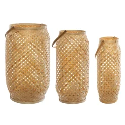 Atmosphera Lanternes*Lot de 3 lanternes d'intérieur NOOR Beige Blanc