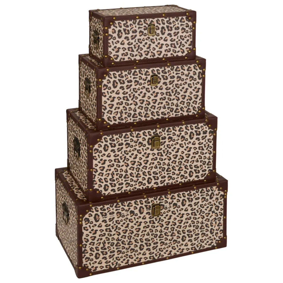 Atmosphera Malles|Voir Tout *Lot de 4 malles "Telna" Marron