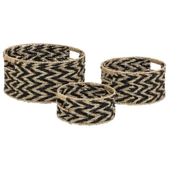 Atmosphera Paniers De Rangement*Lot de 3 paniers "Angie" Boisnaturel