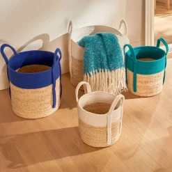 Atmosphera Voir Tout |Paniers De Rangement*Lot de 4 paniers "Modern" Blanc