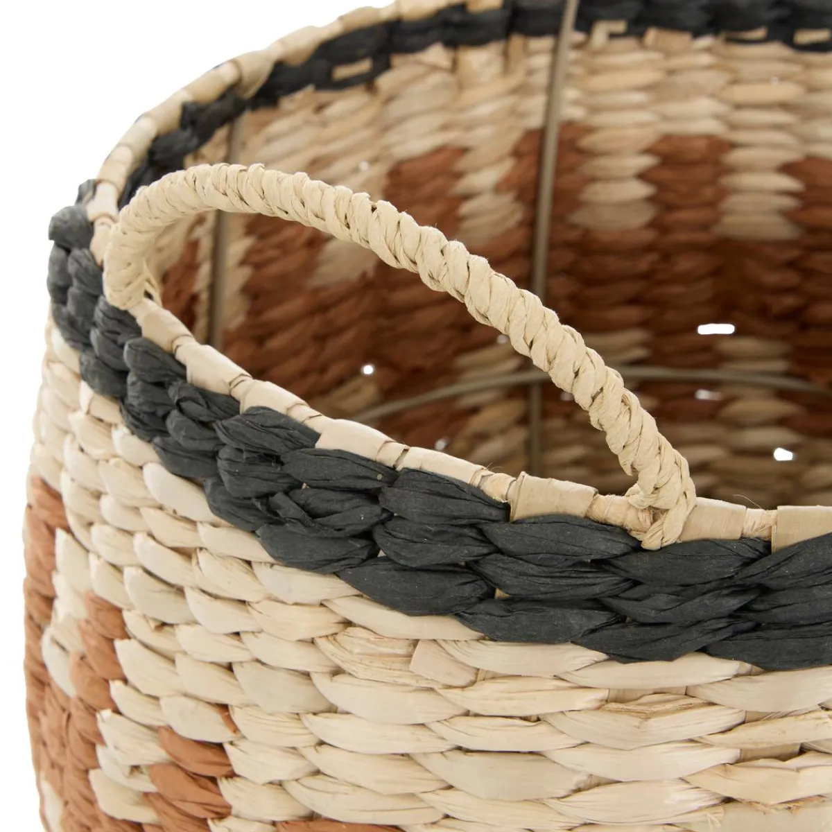 Atmosphera Paniers De Rangement*Lot de 3 paniers "Wonja" Multicolore