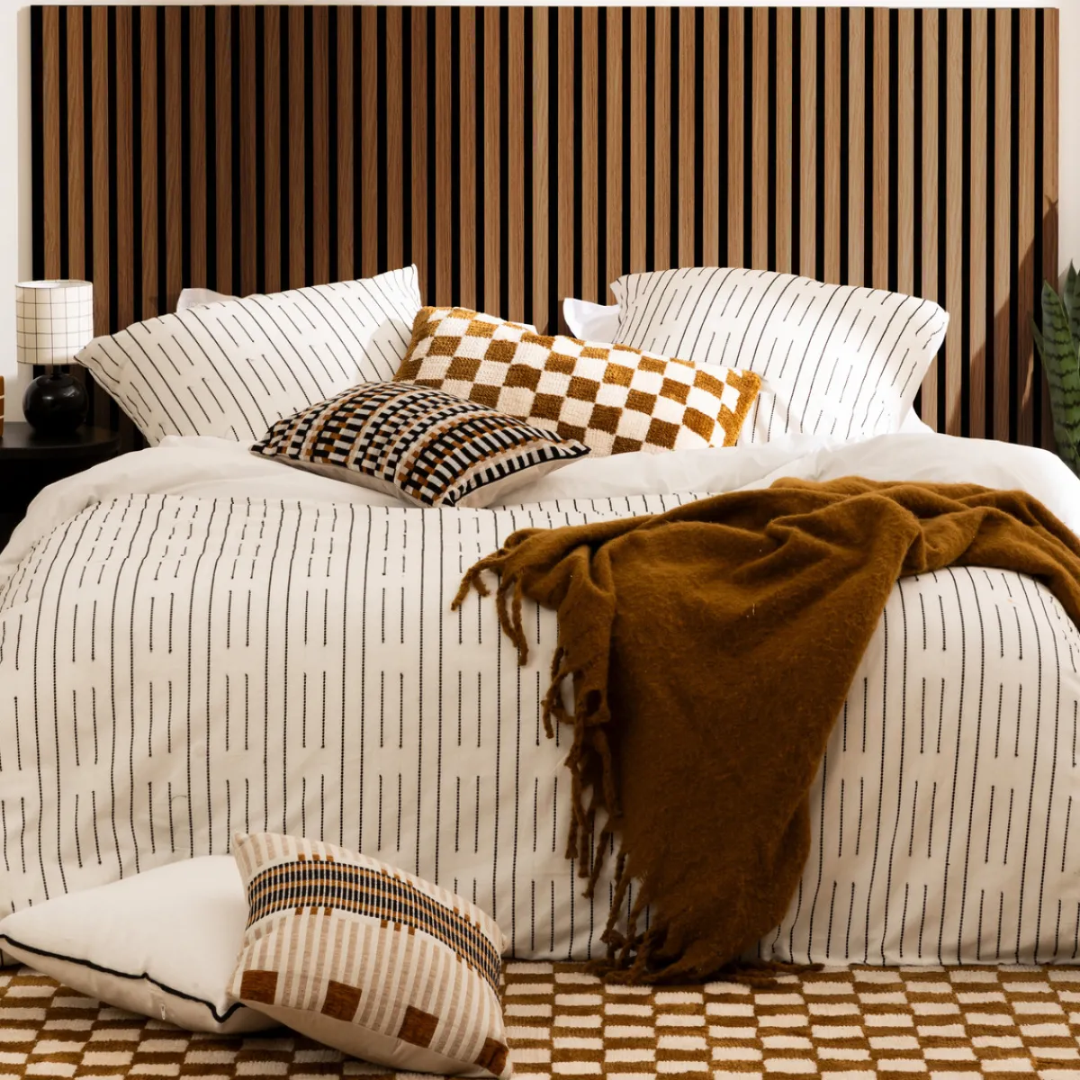 Atmosphera Panneau Mural Décoratif*Lot de 2 panneaux décatifs tasseaux bois Colva Or