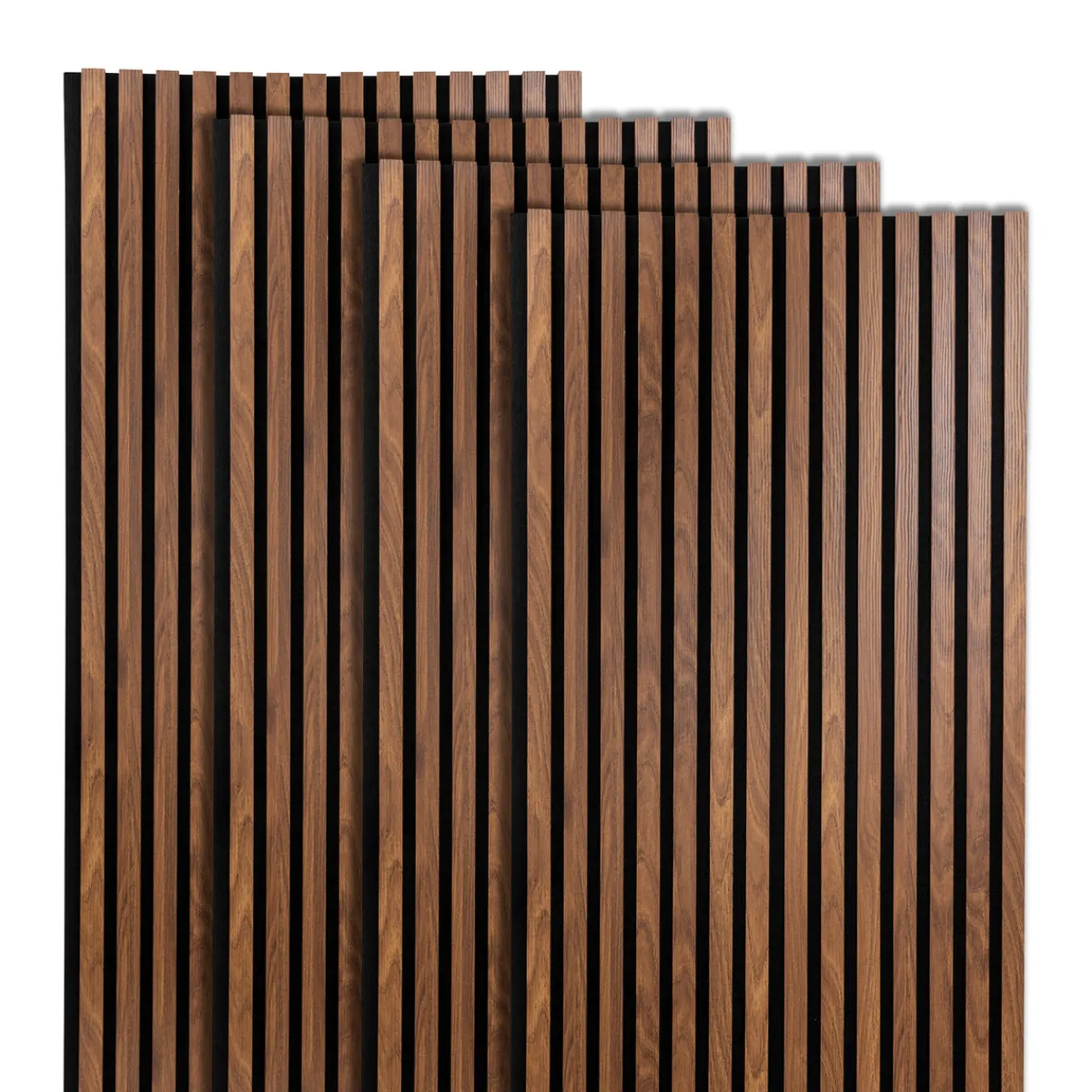 Atmosphera Panneau Mural Décoratif*Lot de 4 panneaux décoratifs tasseaux bois Colva Boisnaturel