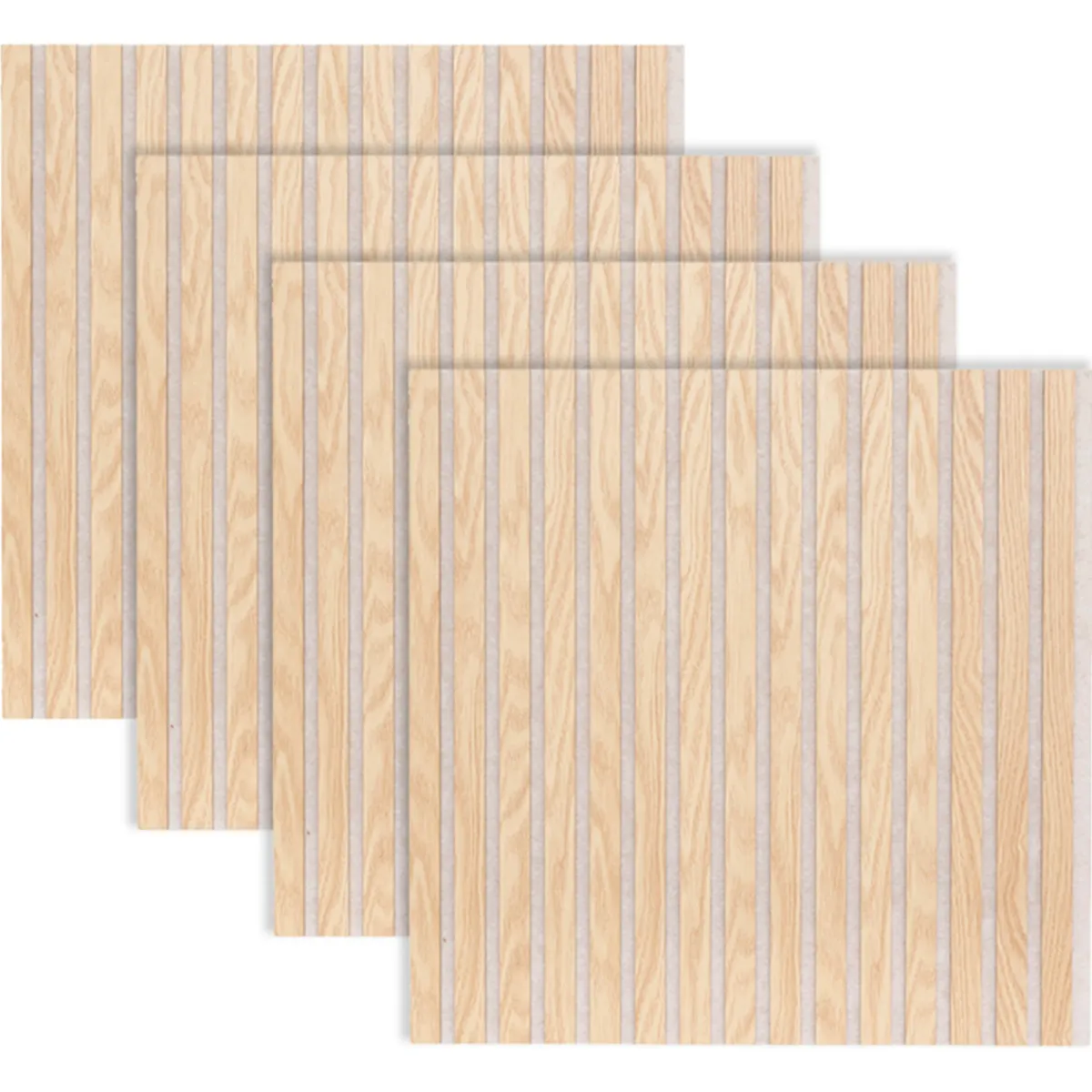 Atmosphera Panneau Mural Décoratif*Lot de 4 panneaux décoratifs tasseaux bois "Colva" Vert
