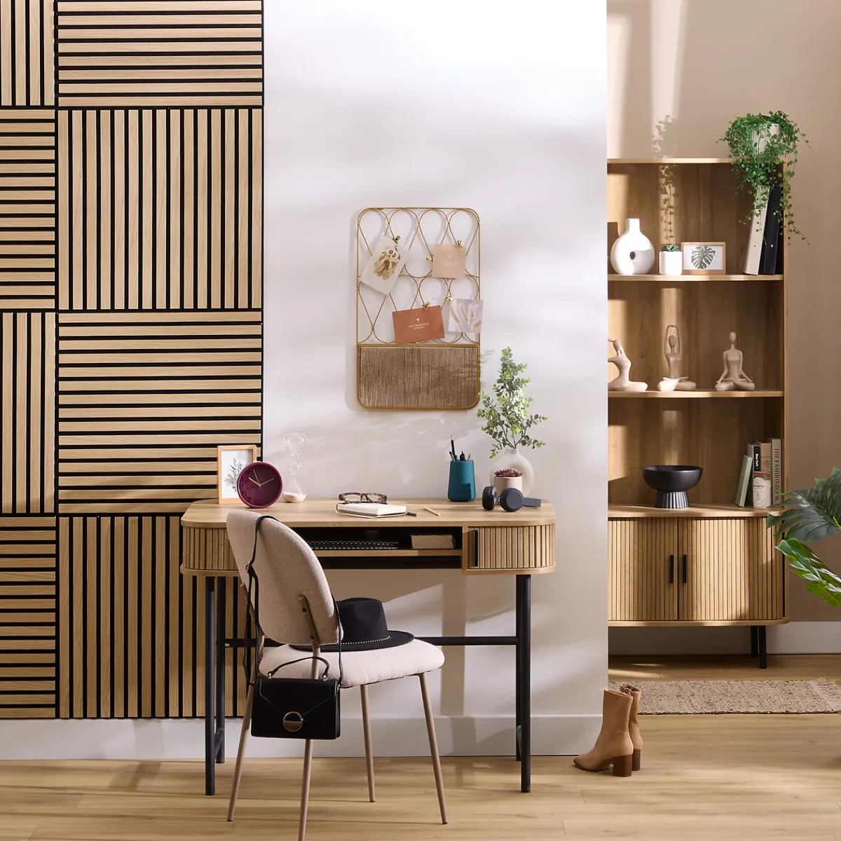 Atmosphera Panneau Mural Décoratif|Décoration En Bois*Lot de 2 panneaux décoratifs tasseaux bois Colva