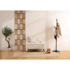 Atmosphera Panneau Mural Décoratif|Décoration En Bois*Lot de 3 panneaux décoratifs tasseaux bois Colva Beige