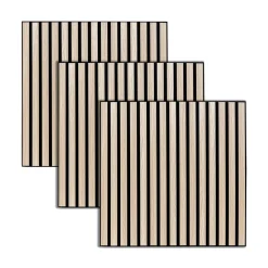 Atmosphera Panneau Mural Décoratif|Décoration En Bois*Lot de 3 panneaux décoratifs tasseaux bois Colva Beige