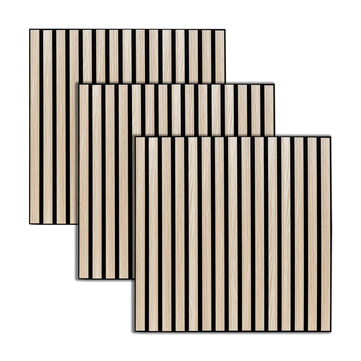 Atmosphera Panneau Mural Décoratif|Décoration En Bois*Lot de 3 panneaux décoratifs tasseaux bois Colva Beige