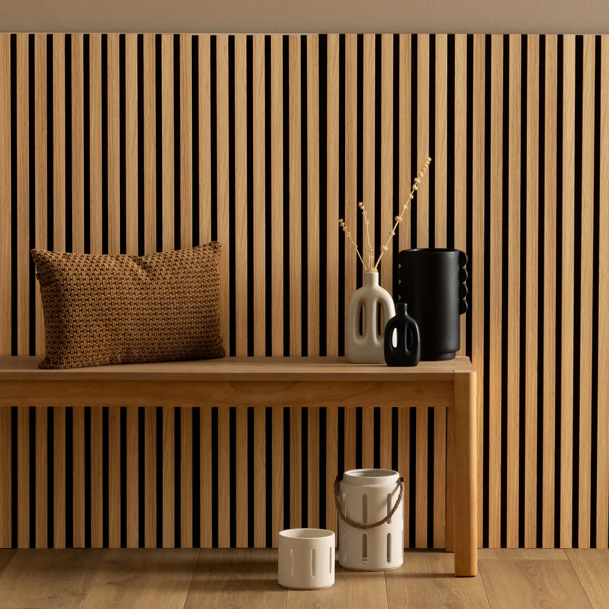 Atmosphera Panneau Mural Décoratif|Décoration En Bois*Lot de 3 panneaux décoratifs tasseaux bois Colva