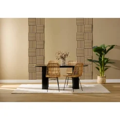Atmosphera Panneau Mural Décoratif|Décoration En Bois*Lot de 3 panneaux décoratifs tasseaux bois Colva Boisnaturel