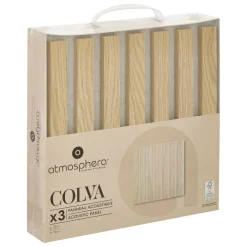 Atmosphera Panneau Mural Décoratif|Décoration En Bois*Lot de 3 panneaux décoratifs tasseaux bois Colva