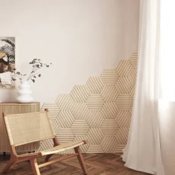 Atmosphera Panneau Mural Décoratif|Décoration En Bois*Lot de 3 panneaux décoratifs tasseaux bois Colva