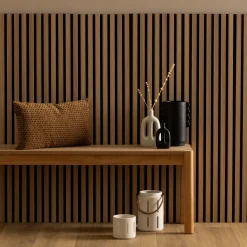 Atmosphera Panneau Mural Décoratif|Décoration En Bois*Lot de 4 panneaux décoratifs tasseaux bois Colva
