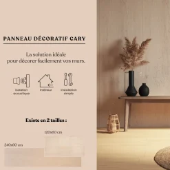 Atmosphera Panneau Mural Décoratif*Lot de 4 panneaux muraux décoratifs "Cary" Beige