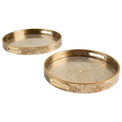 Atmosphera Plateaux*Lot de 2 plateaux "Elya" Argent