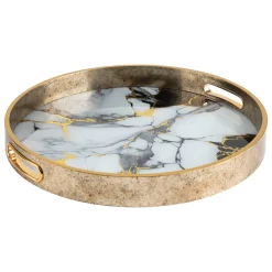 Atmosphera Plateaux*Lot de 2 plateaux "Inaya" Blanc