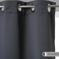 Atmosphera Rideaux Occultants*Lot de 2 rideaux occultants "Odelie" Gris