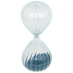 Atmosphera Objets À Poser*Lot de 3 sabliers avec support bois Bleu