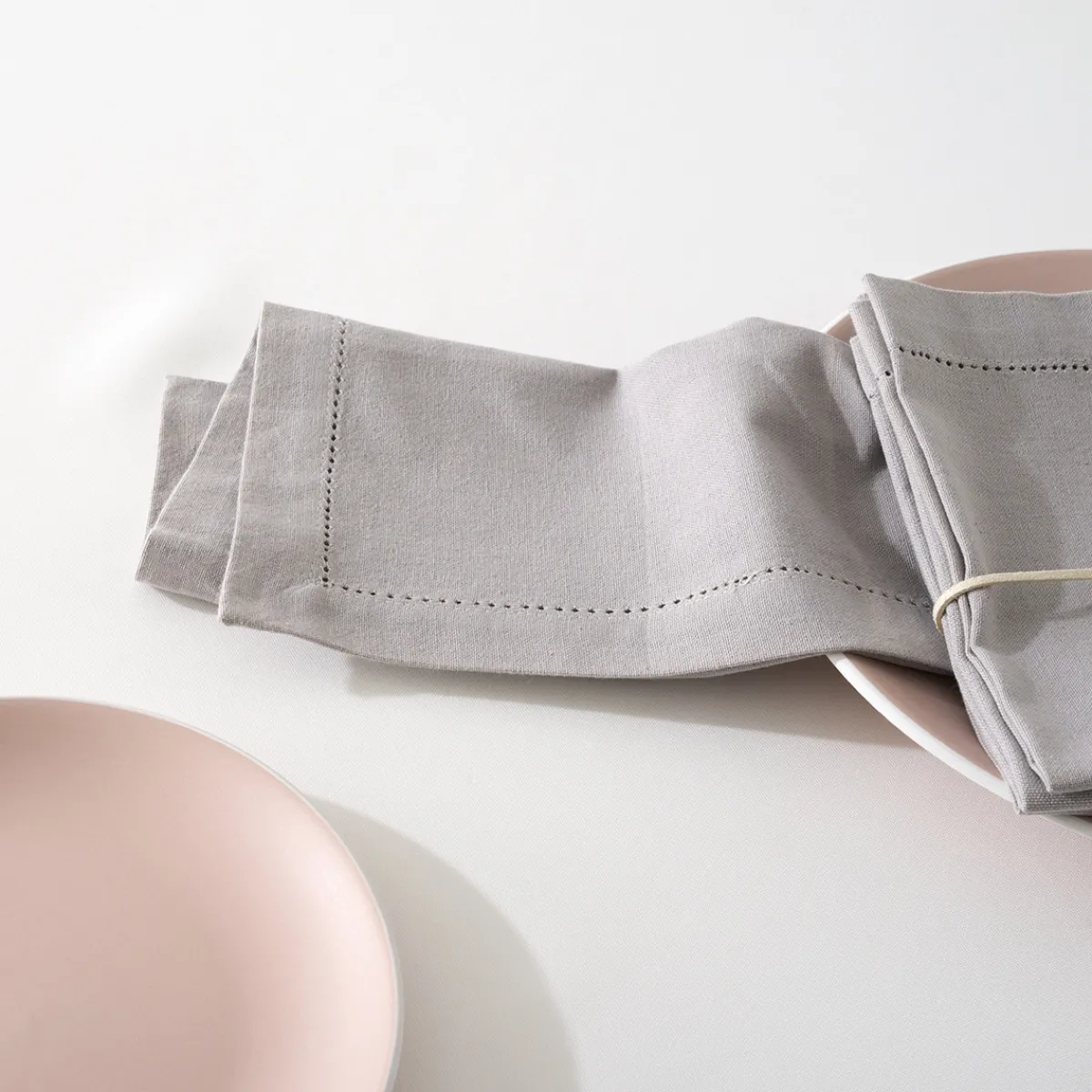 Atmosphera Sets De Table, Serviettes|Sets De Table*Lot de 4 serviettes de table "Chambray" Beige