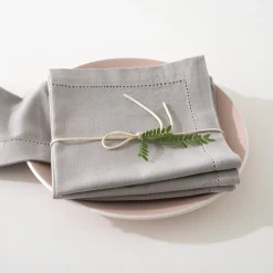 Atmosphera Sets De Table, Serviettes|Sets De Table*Lot de 4 serviettes de table "Chambray" Beige
