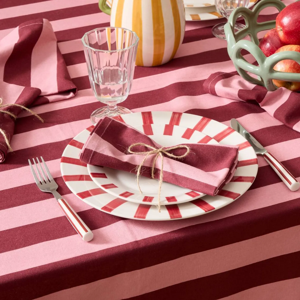 Atmosphera Sets De Table, Serviettes|Sets De Table*Lot de 4 serviettes de table "Cherry" Multicolore2