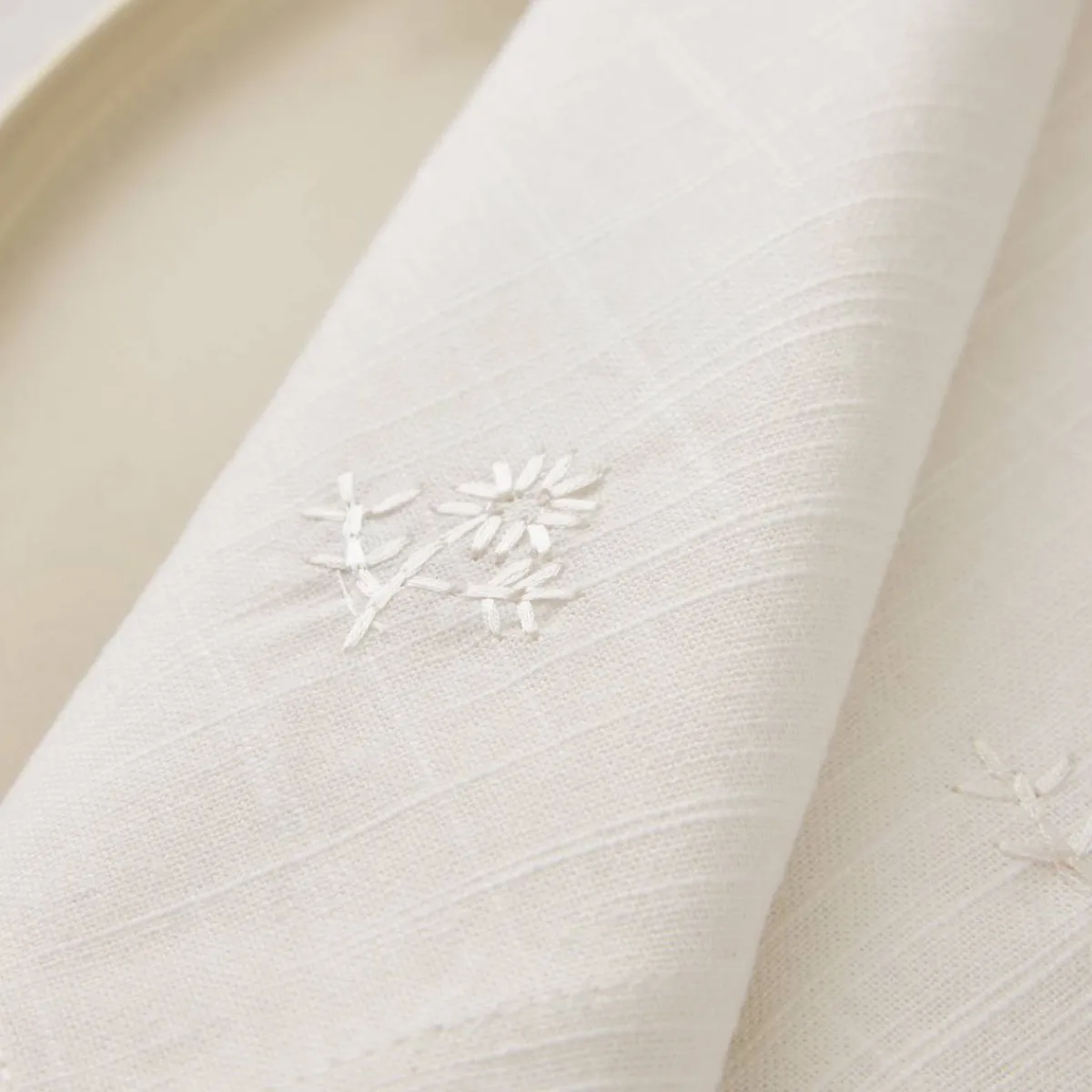 Atmosphera Sets De Table, Serviettes|Sets De Table*Lot de 4 serviettes de table "Joy" Gris