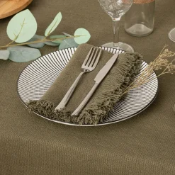 Atmosphera Sets De Table, Serviettes|Sets De Table*Lot de 2 serviettes de table "Maha" Rouge