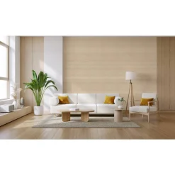 Atmosphera Toiles, Tableaux*Lot de 2 stickers muraux effet travertin "Cary" Beige