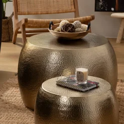 Atmosphera Tables Basses*Lot de 2 tables basses "Issam" Acacia